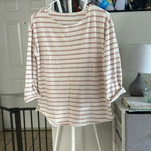 Old Navy 3/4 sleeve terry stripe top